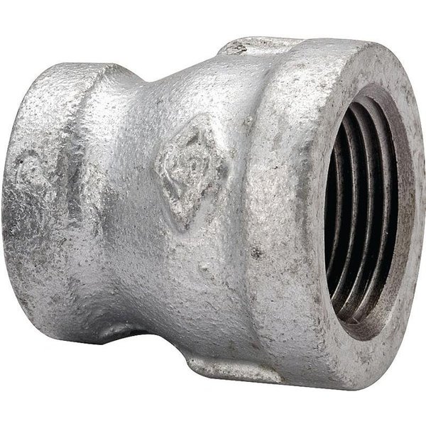 Prosource Exclusively Orgill Reducing Pipe Coupling, 2 x 112 in, Threaded, Malleable Steel 24-2X11/2G